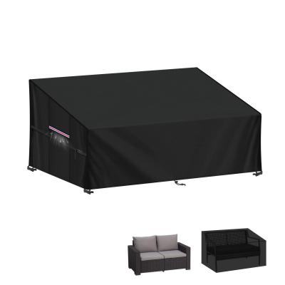 Housse Banc de Jardin 2 Places Canape Exterieur Impermeable Noir