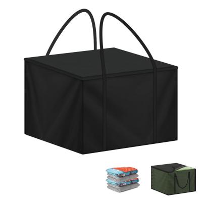 Sac de Rangement Carr� 80x80x60 cm Housses de Coussin d'Ext�rieur Noir