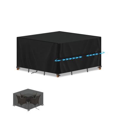 Housse Salon de Jardin Exterieur Table Carr� Mobilier Noir