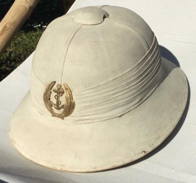 Indochine : Casque Colonial Officier de Marine