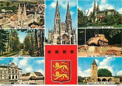 Carte Postale   61   S�es   Multivues   Blasons   Char d'assaut   Militaria   Ca