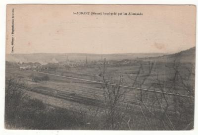 CPA 55   SAINT AGNANT : BOMBARD� PAR LES ALLEMANDS (MEUSE) MILITARIA Verdun 1914