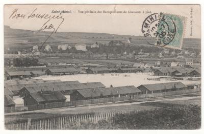 CPA 55   SAINT MIHIEL : BARAQUEMENTS DE CHASSEURS � PIED (MEUSE) MILITARIA  1905