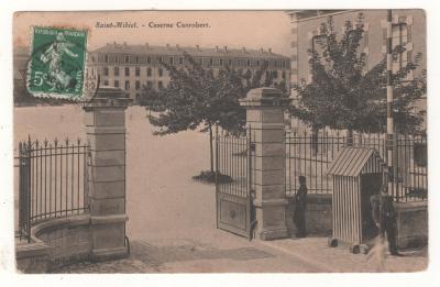 RARE CPA 55   SAINT MIHIEL : CASERNE CANROBERT (MEUSE) MILITARIA  �crite en 1909