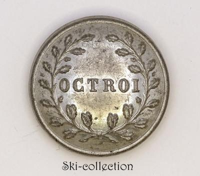 OCTROI Button, France, Circa 1870, 25 Mm