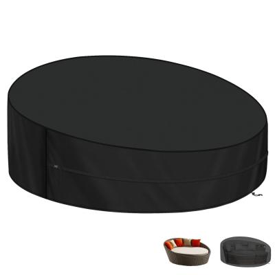 Housse de Protection Canap� lit Rond B�che Lit de Jardin Noir