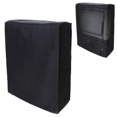 102 33 104 cm Housse de Lit Pliante Portable Noire Plastique 102x33x104 cm