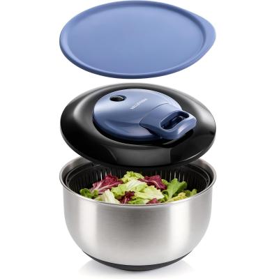 Essoreuse � Salade Acier Inox 5L Couvercle Fra�cheur sans BPA Couteaux
