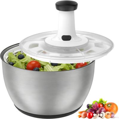 Essoreuse � Salade Acier Inoxydable 6L Grande Capacit� Blanc