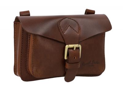 Antonio M Sacoche de Selle Cuir Guidon Anti Vol Vintage Marron