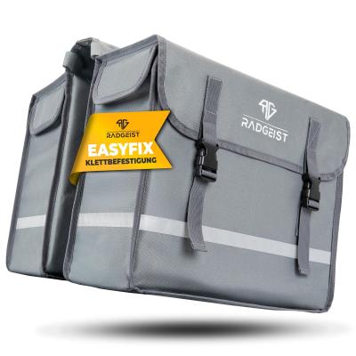 40 l Gris Double Sacoche de V�lo pour Porte bagages Polyester
