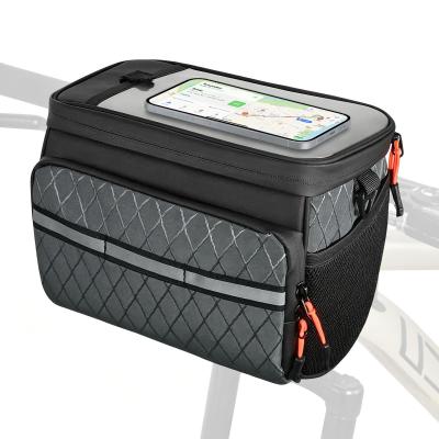 Sacoche de Guidon de V�lo 4 l �tanche avec �cran Tactile Sacs Paniers Noir