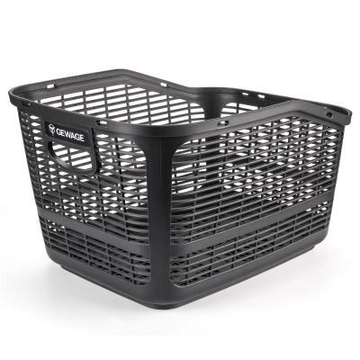 Panier Arri�re de V�lo 36 l en Plastique PP Tr�s R�sistant Noir Polypropyl�ne
