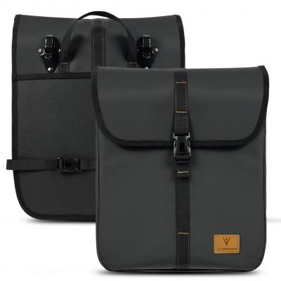 Lot 2 Sacoches V�lo Arri�re �tanches 19 24L Noir Porte bagages Sacs Paniers