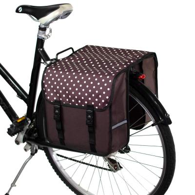 Marron � Pois Classic Sacoche V�lo Porte Bagages Arri�re Sacs Paniers Polyester