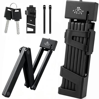Antivol Pliant pour V�lo avec Cl�s Pliable Robuste Noir 100 cm