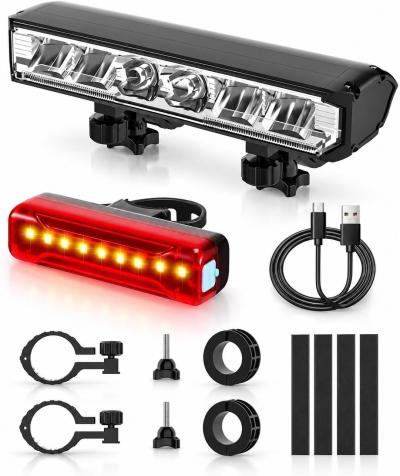 Phare V�lo LED 10000 Lumens 6 LED Ultra Puissant USB Rechargeable Cateye Lezyne