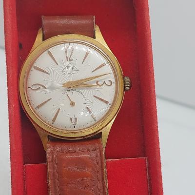 Montre vintage m�canique JMB Antichoc   Cadran guilloch�   Ann�es 50
