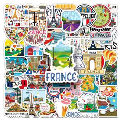 Autocollants pour la Ville de Paris Stickers Scrapbooking Bleu 50 pi�ces