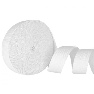 Rouleau de 10 m de Toile de Coton Blanc 40 mm M�lange Noir Textiles
