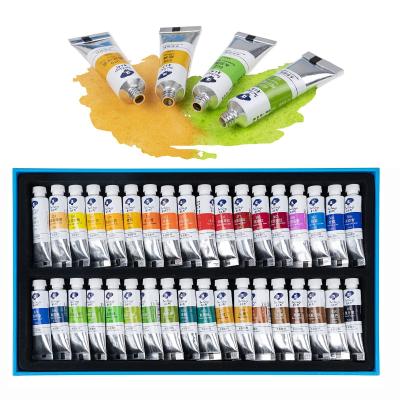 Tubes de Peinture Aquarelle 5 ml avec Bo�te de Rangement Pigments Lot de 36