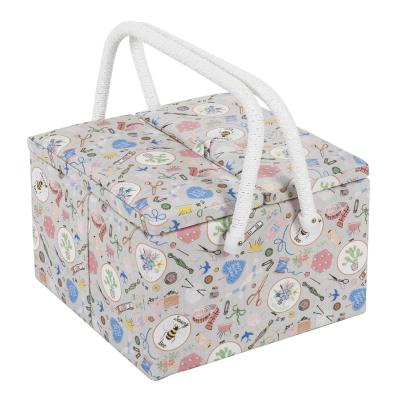 Exclusif Grande Bo�te de Rangement � Double Couvercle Haby Notions Bois