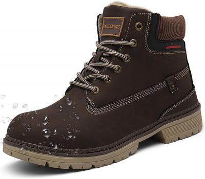 Eagsouni Bottes Femme et Homme � Doublure Chaude Fourrure, Marron, Taille 37