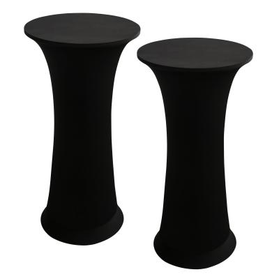 Housses Extensibles pour Table Mange Debout Ronde Noir Diam 80 85 cm 2 Pi�ces