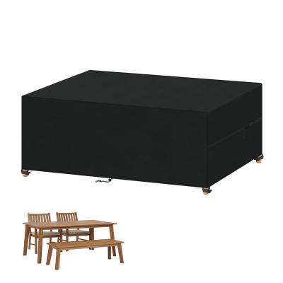 Housse Salon de Jardin Protection Table Mobilier Noir 220x80x80cm