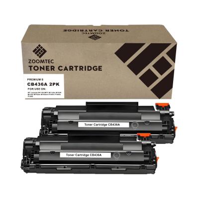 Noir Remplacement pour HP CB436A 36A Cartouche de Toner pour Imprimante HP 2X