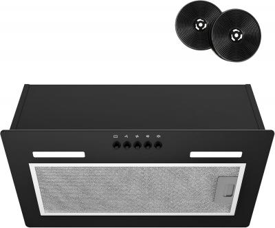 Hotte encast FIREGAS 52 cm noire � DEL avec recirculation
