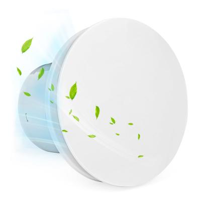 Extracteur d'Air 100 mm Ventilateur de Salle de Bain 16 x 11,7 cm Blanc Rond