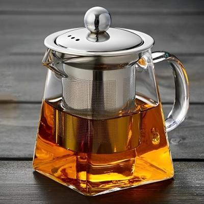 Th�i�re En Verre Avec Passoire � Th� En Acier Inoxydable Amovible, 950Ml Grande