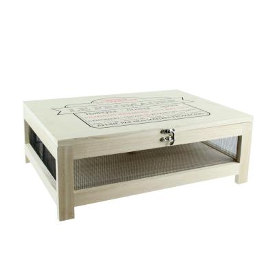Cave � Fromage avec Plateau Bois et INOX Beige et Noir D�cong�lation Couteaux