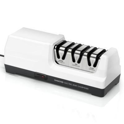 Blanc Aiguiseur de Couteaux �lectrique 100% Diamant Acier Inoxydable