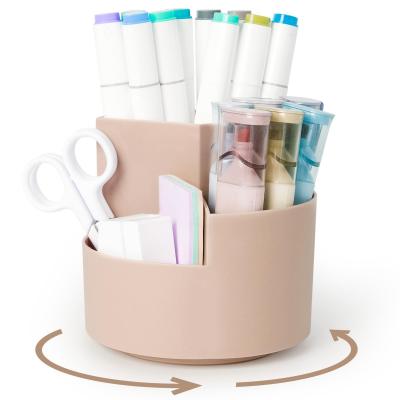 Rotatif Pot a Crayon Porte Organiseur Bureau Blanc Polypropyl�ne 30 Pi�ces