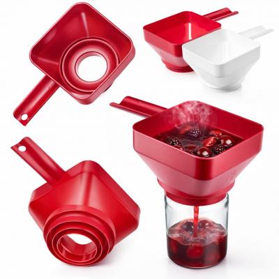 Entonnoir de Remplissage pour Bocaux � Confiture Plastique 1 St�ck Rouge-Blanc