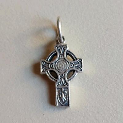 Pendentif Croix Celtique en Argent Massif 925   Bijou Breton - Irlande