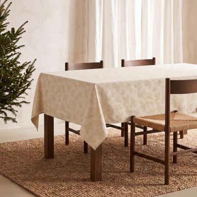 Nappe de No�l Jacquard Fil Dor� pour Table � Manger Rectangulaire D�coration