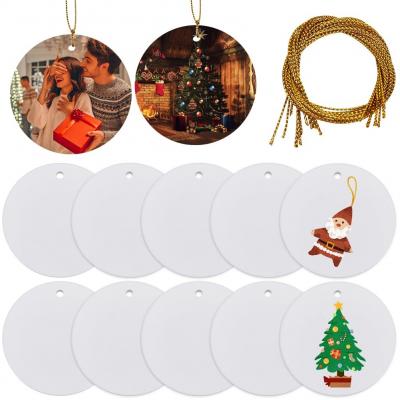 1 Bo�te de 12 D�corations de No�l en C�ramique Blanche de 312 cm Disques Ronds