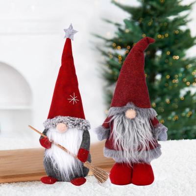 GNOME de No�l 2 Pi�ces Gnomes D�coration Nains Rouge 20�36 cm 17�38 cm