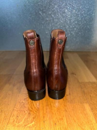 FRYE Bottines Chelsea homme cuir marron � enfiler bout rond EU 37
