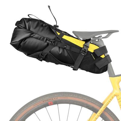 Sacoche de Selle Jaune BHD0020 de V�lo �tanche 14 l en Deux   Noir Polyester