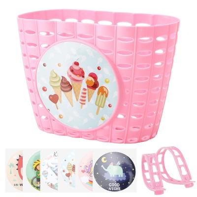 Panier de V�lo pour Enfant Avant �tanche en Plastique Sacs �quipement Rose