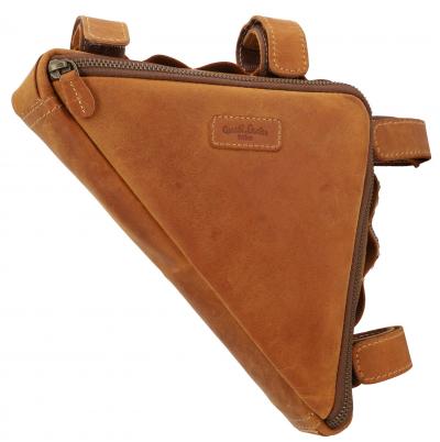 Sacoche pour Cadre de V�lo en Cuir Marron Cognac
