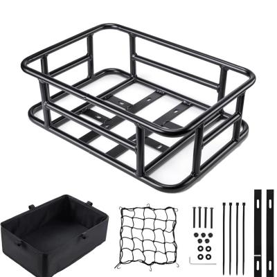 Panier Velo Arriere de Rangement Grande Noir M�tal