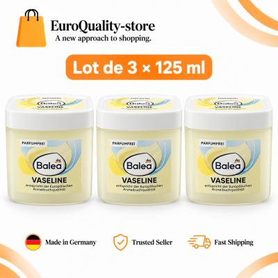 Balea Vaseline Lot 3 x 125 ml Sans Parfum Vegan Soin Peau S�che Visage Corps