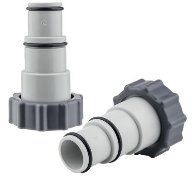 Adaptateur de Tuyau de Piscine 2 Pi�ce de Vidange de Piscine Gris