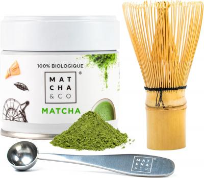 . Ensemble De Th� Matcha De D�butant Avec Matcha Original, Cuill�re Doseuse Et F