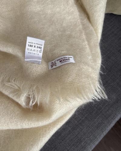 Couverture linge de luxe   100% Mohair Brun de Vian Tiran 180x240 cm
